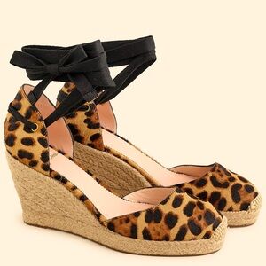 J.Crew Hutton Leopard Espadrille Wedge